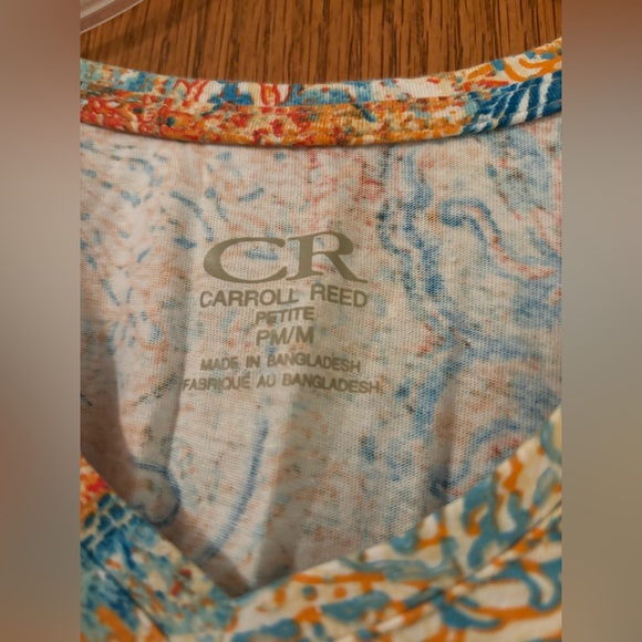 Ladies petites medium patterned short sleeve top - Picture 2 of 4